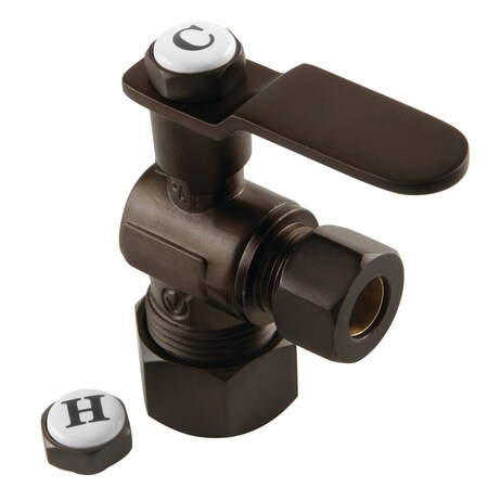 Kingston Brass KL5330ORB 5/8" x 3/8" O.D. Comp Angle Stop Valve, Oil Rubbed Bronze KL5330ORB